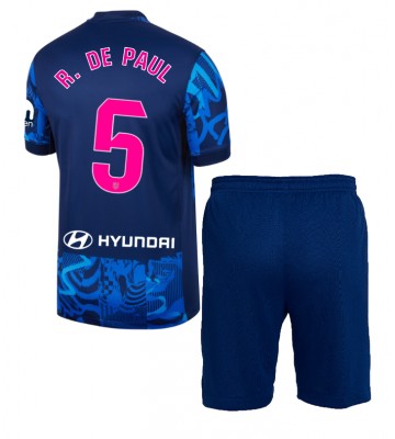Atletico Madrid Rodrigo De Paul #5 Tredje Kläder Barn 2024-25 Kortärmad (+ Korta byxor)